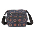 Medium lightweight crossbody bag - Autumnal geometric