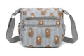 Medium lightweight crossbody bag - Grey highland cow