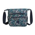 Medium lightweight crossbody bag - Navy foliage