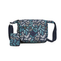 Small lightweight crossbody bag - Navy foliage