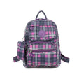 Lightweight backpack - Purple plaid